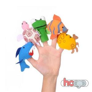 عروسک انگشتی شادی رویان مدل حیوانات دریایی بسته 5 عددی Shadi Rouyan Sea Animals Finger Puppets Pack Of 5