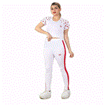لباس و شلوار اسپرت زنانه طرح آدیداس مدل R1 رنگ سفید