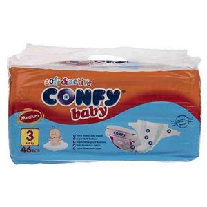 پوشک کانفی سایز 3 بسته 46 عددی Confy Size 3 Diaper Pack of 46