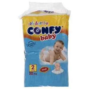 پوشک کانفی سایز 2 بسته 52 عددی Confy Size 2 Diaper Pack of 52