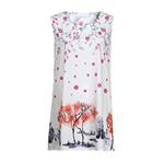 Clearance! Ruhiku GW Womens Dress Summer O-Neck Boho Sleeveless Floral Printed Beach Mini Dress Casual T-Shirt Short Dress