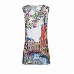 Clearance! Ruhiku GW Womens Dress Summer O-Neck Boho Sleeveless Floral Printed Beach Mini Dress Casual T-Shirt Short Dress