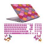 استیکر لپ تاپ صالسو آرت مدل 5011 hk به همراه برچسب حروف فارسی کیبورد