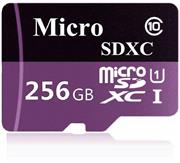 256GB Micro SD SDXC Card High Speed Class 10 Memory SD Card with SD Adapter