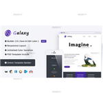 قالب HTML ایمیل و خبرنامه Galaxy با قابلیت صفحه ساز آنلاین