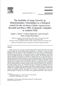 The feasibility of using Udonella sp. (Platyhelminthes: Udonellidae) as a biological control for the sea louse Caligus rogercresseyi, Boxshall and Bravo 2000, (Copepoda: Caligidae) in southern Chile