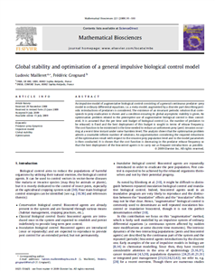 Global stability and optimisation of a general impulsive biological control model 