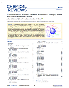 Transition-Metal-Catalyzed C−H Bond Addition to Carbonyls, Imines, and Related Polarized π Bonds 