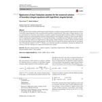 Application of dual‑Chebyshev wavelets for the numerical solution of boundary integral equations with logarithmic singular kernels