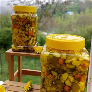 ترشی مخلوط700 گرمی یک و یک