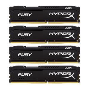 رم کامپیوتر کینگستون مدلHyperX Fury DDR4 2400MHz CL15 ظرفیت 32 گیگابایت Kingston HyperX Fury 32GB DDR4 2400MHz CL15 Dual Channel RAM HX424C15FBK232