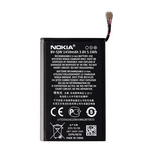 باتری موبایل مدل BV-5JW با ظرفیت 1450mAh مناسب برای گوشی موبایل لومیا 800  Nokia Lumia 800 N9 BV-5JW  battery