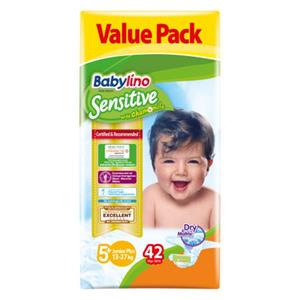 پوشک بیبی لینو سایز 5Plus مدل Value Pack بسته 42 عددی Baby Lino Value Pack Size 5Plus Diaper Pack of 42