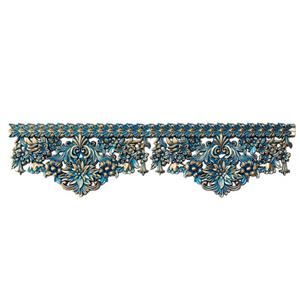 کتیبه پرده طرح یاس مدل Y104 طول 120 سانتی متر بسته 6 عددی