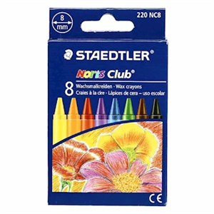مداد شمعی 8 رنگ استدلر مدل Noris Club Staedtler Noris Club 8 Color Crayon