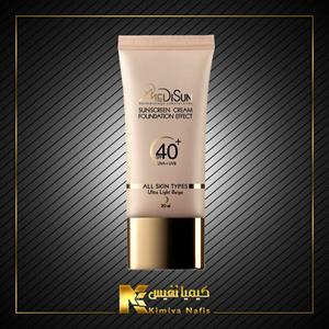 ضد آفتاب با پوشش کرم پودر مدیسان برای انواع پوست Medisun For All Skin SPF40 Foundation