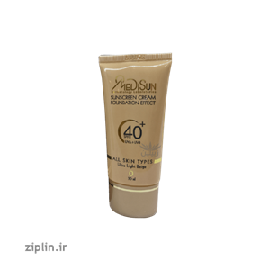 ضد آفتاب با پوشش کرم پودر مدیسان برای انواع پوست Medisun For All Skin SPF40 Foundation