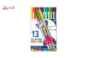 روان نویس 13 رنگ استدلر مدل Triplus Brilliant Colours Staedtler Triplus Brilliant Colours 13 Color Rollerball Pen