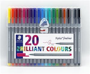 روان نویس 20 رنگ استدلر مدل Triplus Brilliant Ciolours Staedtler Triplus Brilliant Ciolours 20 Color Rollerball Pen