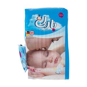 پوشک بارلی سایز 4 بسته 40 عددی به همراه دستمال مرطوب Barlie Baby Diaper Size 4 Pack Of 40 With Wipes