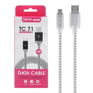کابل شارژر USB به MicroUSB تسکو مدل TC A71 طول 1 متر کابل تبدیل USB به microUSB تسکو مدل تی سی 71 به طول 1 متر
