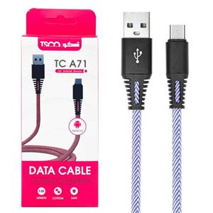 کابل شارژر USB به MicroUSB تسکو مدل TC A71 طول 1 متر کابل تبدیل USB به microUSB تسکو مدل تی سی 71 به طول 1 متر