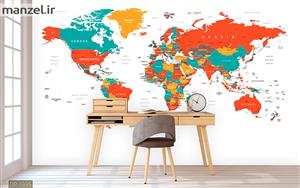 پوستر دیواری نقشه جهان DP-1935 