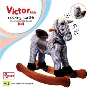 راکر اسب کودک ویکتور کیدز Victor Kids طرح گل صورتی و کرم 