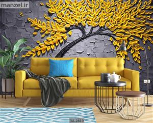 پوستر دیواری طرح درخت پاییزی فانتزی DA-2819