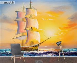 پوستر دیواری طرح نقاشی کشتی DA-2522