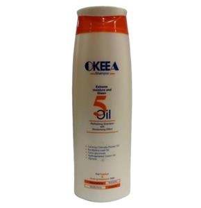 شامپو اکیا 5oil مخصوص موهای رنگ و دکلره OKEEA SHAMPOO 