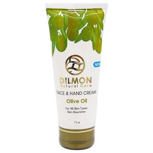 کرم مرطوب کننده دست و صورت دیلمون مدل Olive Oil حجم 75 میلی لیتر Dilmon Olive Oil Hand And Face Cream 75ml