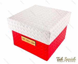 جعبه کادویی مکعب مستطیل چرمی سایز متوسط مدل Box-2871-M