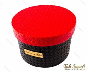 جعبه کادویی چرمی استوانه ای سایز متوسط مدل Box-2873-M