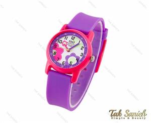 ساعت دخترانه کیو کیو بنفش مدل QQ-3084-K