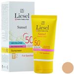 کرم ضد آفتاب لایسل مدل Sunsel SPF50 مناسب پوست خشک و نرمال حجم 40 میل-شماره T2