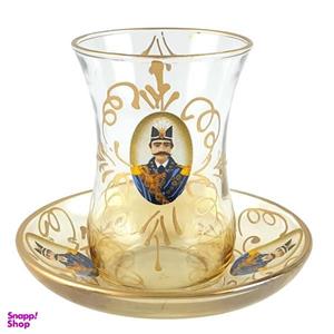 لیوان و نعلبکی طرح شاه عباسی کد 0099 مجموعه 6 عددی