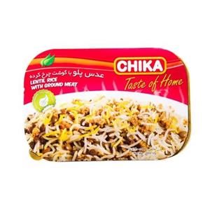 عدس پلو با گوشت چرخ کرده چیکا مقدار 300 گرم