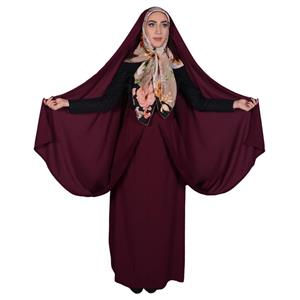 چادر قجری شهر حجاب کد 01 رنگ زرشکی