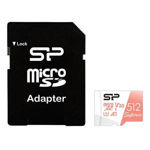 کارت حافظه‌ microSDXC سیلیکون پاور مدل Superior Pro کلاس 10 استاندارد UHS I U3 سرعت 100MBps ظرفیت 512 گیگابایت Micro Silicon Power 512GB 