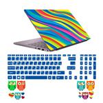 استیکر لپ تاپ صالسو آرت مدل 5018 hk به همراه برچسب حروف فارسی کیبورد