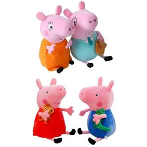 عروسک طرح پپا مدل Peppa Family ارتفاع 20 سانتی متر بسته 4 عددی