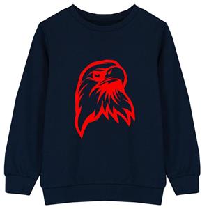 سویشرت پسرانه طرح عقاب کد FG69 رنگ سرمه ای 