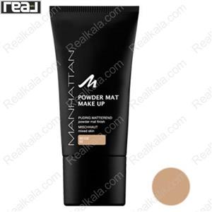 کرم پودر مات منهتن شماره 82 Manhattan Powder Mat Make up Foundation 