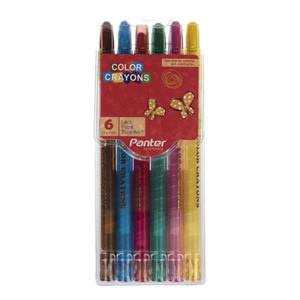 مداد شمعی 6 رنگ پنتر مدل Color Panter Color 6 Color Crayon