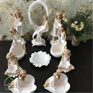 مجموعه ظروف هفت سین 9 پارچه طرح فرشته کد 127003-1