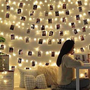 ریسه LED سوزنی 100 عددی به طول 9 متر برقی رنگ آفتابی (دارای رقص نور چند حالته)