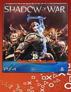 برچسب بدنه و دسته Shadow of War I Gamer Play Station 4 Slim Cover 