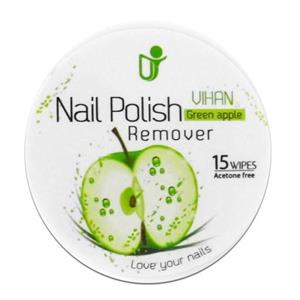 پد لاک پاک کن ویهان با اسانس سیب سبز (15 عددی) Fadak Vihan Green Apple Nail Polish Remover 15pcs