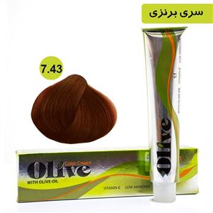رنگ موی الیو سری برنزی شماره Olive 7.43 